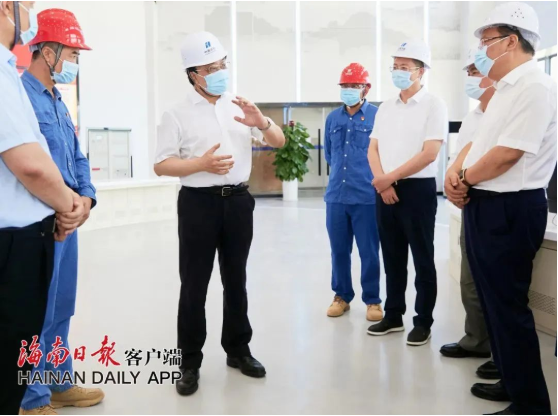 欢迎海南省省委常委，省委副书记，省长冯飞莅临驰大幕墙公司承接的洋浦华能幕墙项目视察